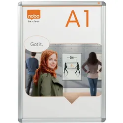 Nobo Plakatrahmen A1 899x652x17mm Aluminium/Kunststoff silber