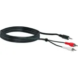 Schwaiger Audiokabel TFS1030 533 3,5mm Klinken-Stecker / 2x Cinch-Stecker 3,0m (TFS1030 533)