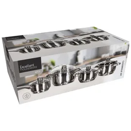 Mojawo Kochtopfset Topf-Set 8-tlg. Kochtopf + Glasdeckel