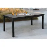 OUTFLEXX Premium Ausziehtisch, anthrazit/grau, Alu/Glas, 180/240x100cm, automatischer Ausziehmechanismus