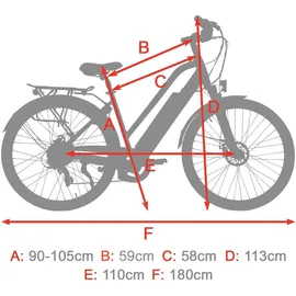 AsVIVA B15 City E-Bike 28 Zoll, B15_FBA 36V Trekkingrad Elektrofahrrad Pedelec weiß