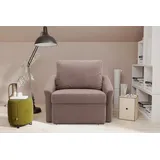 DOMO. collection Sessel Relax, Dauerschläfer, Boxspring Sofa mit Schlaffunktion, Schlafsessel, Gästebett, Schlafsofa 108 x 96 x 86 cm (BxTxH), Taupe