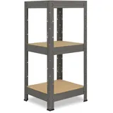shelfplaza Schwerlastregal Stahl 90x60x60 cm grau 3 Böden