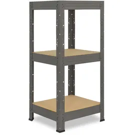 shelfplaza Schwerlastregal Stahl 90x60x60 cm grau 3 Böden