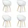 Homestyle4u Gartenstuhl Kunststoff grau 4er Set