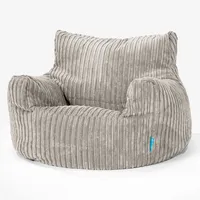 Lounge Pug, Kindersessel Sitzsäck 3-8 Jahren, Sitzsack Kinder, Cord Nerzfarben