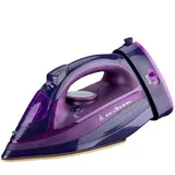 Dampfbügeleisen kabellos 2400 W kabelloses Bügeleisen, Sohle mit keramischer Antihaftbeschichtung Vertikal bügeln, Tropfstop, Antikalk, selbstreinigend mit Wassertank Cordless Steam Iron (Lila)
