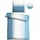 Castell 0561118 blau 155 x 220 cm + 2 x 80 x 80 cm