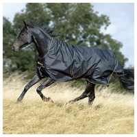 Bucas Pferde-Regendecke Bucas Irish Turnout Light 50g High Neck 1200D - black/gold 165 cm