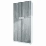 Vladon Logan Aktenschrank 82 x 37 x 185 cm grau