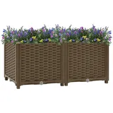 vidaXL Hochbeet 80 x 40 x 38 cm Braun