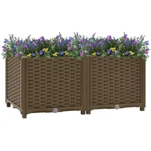 vidaXL Hochbeet 80 x 40 x 38 cm Braun