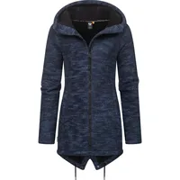 Ragwear Sweatshirt Kapuzenstrickjacke Wingi Melange in blau EU XL