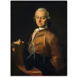 Artland Leinwandbild »Bildnis Leopold Mozart. Um 1765«, Menschen, (1 St.), auf Keilrahmen gespannt Artland Farbe Bild(er): schwarz