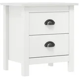 vidaXL Nachtschrank Hill 46 x 35 x 49,5 cm Weiß