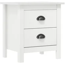 vidaXL Nachtschrank Hill 46 x 35 x 49,5 cm Weiß