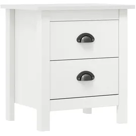 vidaXL Nachtschrank Hill 46 x 35 x 49,5 cm Weiß