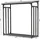 Quick Star Kaminholzregal Metall 185 x 70 x 185 cm 2,3 m3 mit Wetterschutz Anthrazit