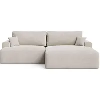 GRAINGOLD Eckcouch Polyester 3-Sitzer Beige