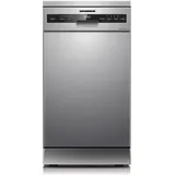 Heinner HDW-FSM45710AXD+++ Geschirrspüler Freistehend, 45 cm, 7 Programme, Silber - Silber