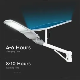 V-Tac Solar Straßenleuchte Metall 10,0 cm inkl. Fernbedienung grau/weiß