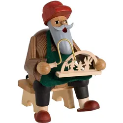 KWO Erzgebirge Kantenhocker Schwibbogenmacher sitzend