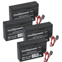 Multipower MP0,8-12H Blei-Akku 12V 800 mAh 4 St.