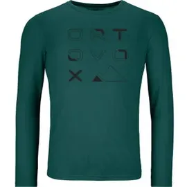 Ortovox 185 Merino Brand Outline Longsleeve Grün M