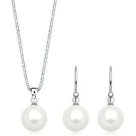 Elli Schmuckset Muschelkernperle 925 Sterling Geschenkidee