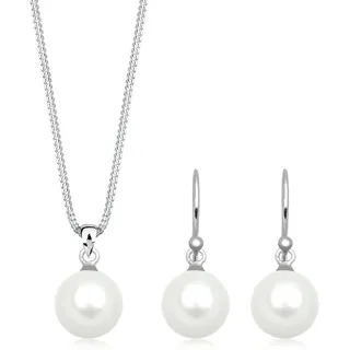 Elli Schmuckset Muschelkernperle 925 Sterling Geschenkidee