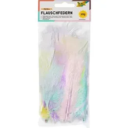 folia Federn mehrfarbig Flauschfedern Pastell