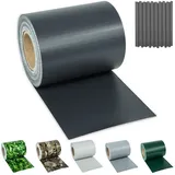 Tectake Sichtschutzstreifen 350 x 19 cm grau PVC