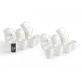 Home4You Kaffeetasse 0,36 l Weiß 24 St.