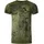 RUSTY NEAL T-Shirt RUSTY NEAL, Herren, Gr. S, grün (khaki), 100% Baumwolle, bedruckt, normal, Rundhals, Shirts T-Shirt, mit coolem Allover-Print