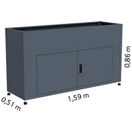 KGT UrbanGrow L-Space 159 x 51 x 86 cm Anthrazit-grau
