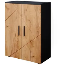 Vicco Midischrank 60 x 81 x 30 cm Anthrazit/Goldkraft Eiche