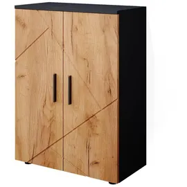 Vicco Midischrank 60 x 81 x 30 cm Anthrazit/Goldkraft Eiche