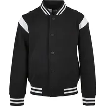 URBAN CLASSICS Inset College Bomberjacke Black / White 110-116 cm
