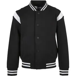 URBAN CLASSICS Inset College Bomberjacke Black / White 110-116 cm