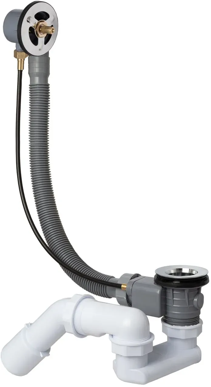 Kronenbach Krontec Universal Wannen Ab- und Überlaufgarnitur, Sonderlänge 80 cm