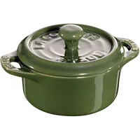 Staub Ceramique Mini Cocotte 10 cm, rund, Basilikum-Grün, Keramik