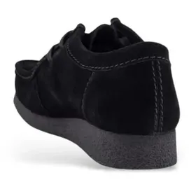 CLARKS Herren. 26172820 Wallabeeevo Leder-Slipper schwarz (43), Wohnung, Schnürsenkel, Lässig