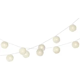 MARELIDA LED Lichterkette Origami Lampions 3,6 m Weiß