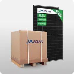 Palette 450W JA Solar Photovoltaikmodul Bifacial Glas Glas JAM54D40 LB - Preis inkl. MwSt. gem. § 12 Abs. 3 UStG