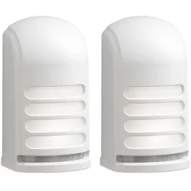 Konstsmide 2er Set LED Außenleuchte mit Bewegungsmelder, Gartenlampe, Wandleuchte, Batterie