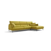 Egoitaliano Ecksofa »FUNNY, hochwertiges und aktuelles Design, bequeme Rückenlehne«, hochwertiger Sitzkomfort, L-Form gelb