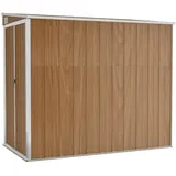vidaXL Wand-Geräteschuppen Braun 118x194x178 cm Verzinkter Stahl 1085117