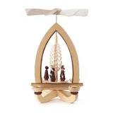 Weihnachtspyramide 1-stöckige Pyramide Kurrende - 27cm - Original Erzgebirge - Dregeno Seiffen