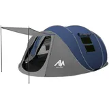 LuxusKollektion Wurfzelt Zelt 4-6 Personen Wasserdicht Pop up Familienzelt 5 Fenster Outdoor bunt