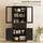 Homcom Hochschrank 0 x 0 cm Schwarz Metall/MDF/Spanplatte